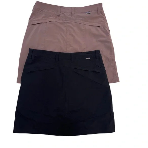 Bundle of 2 Patagonia skirts.  Size 6.  Black and a mocha brown - Picture 2 of 3